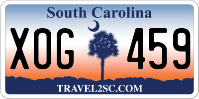 SC license plate XOG459