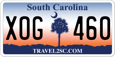 SC license plate XOG460