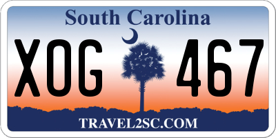 SC license plate XOG467