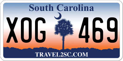 SC license plate XOG469