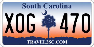 SC license plate XOG470