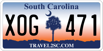 SC license plate XOG471