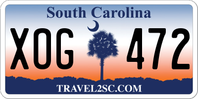 SC license plate XOG472