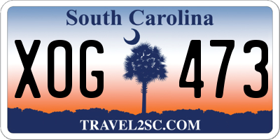 SC license plate XOG473