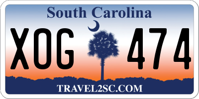 SC license plate XOG474