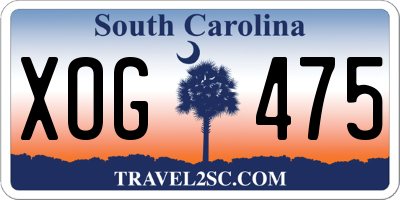 SC license plate XOG475