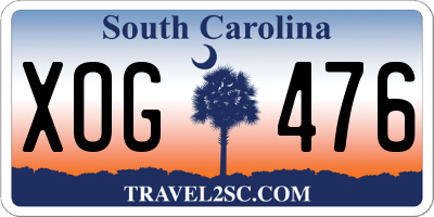 SC license plate XOG476