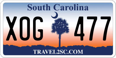 SC license plate XOG477