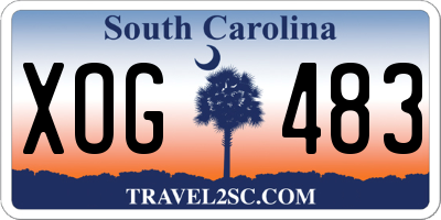 SC license plate XOG483