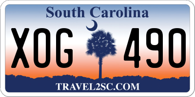 SC license plate XOG490