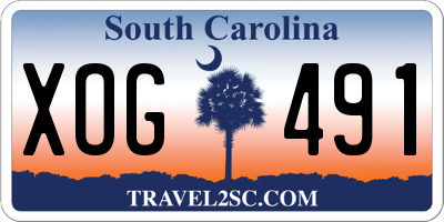 SC license plate XOG491