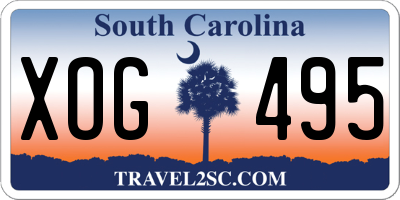 SC license plate XOG495