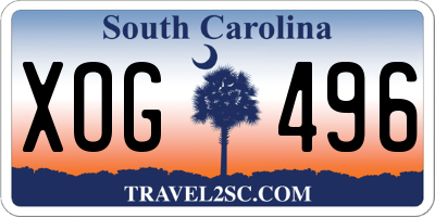 SC license plate XOG496