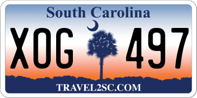 SC license plate XOG497
