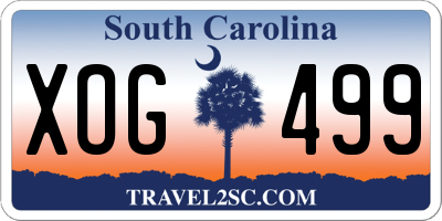 SC license plate XOG499