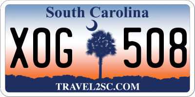 SC license plate XOG508