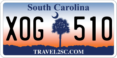 SC license plate XOG510