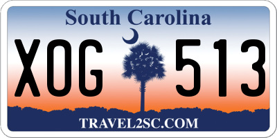 SC license plate XOG513