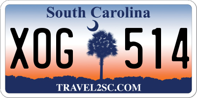 SC license plate XOG514
