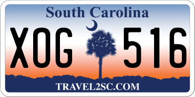 SC license plate XOG516