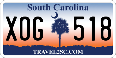 SC license plate XOG518