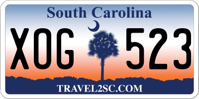 SC license plate XOG523