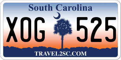 SC license plate XOG525