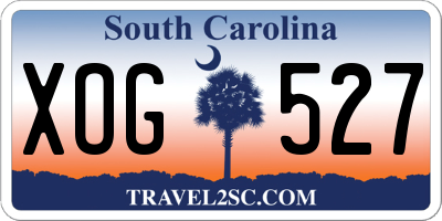 SC license plate XOG527