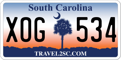 SC license plate XOG534