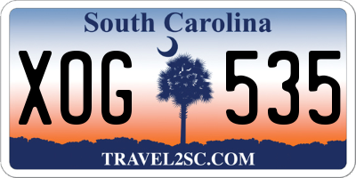 SC license plate XOG535