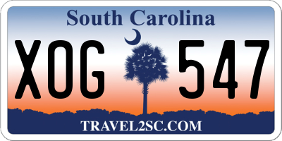 SC license plate XOG547