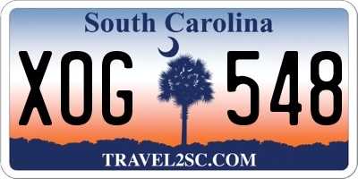SC license plate XOG548