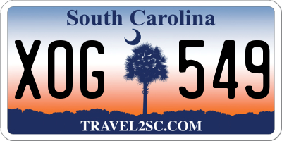 SC license plate XOG549
