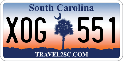 SC license plate XOG551