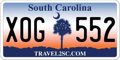 SC license plate XOG552