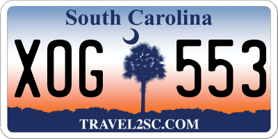 SC license plate XOG553