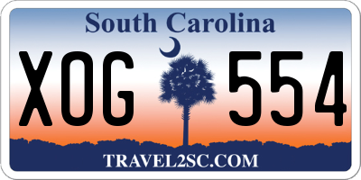 SC license plate XOG554