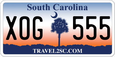 SC license plate XOG555