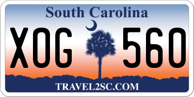 SC license plate XOG560