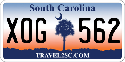 SC license plate XOG562