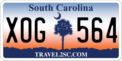 SC license plate XOG564