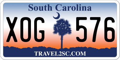 SC license plate XOG576