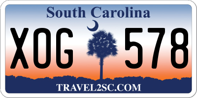 SC license plate XOG578