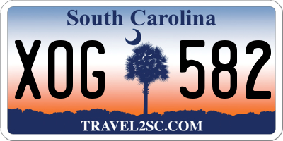 SC license plate XOG582