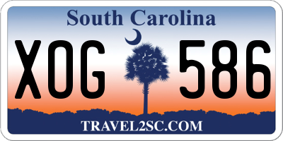 SC license plate XOG586