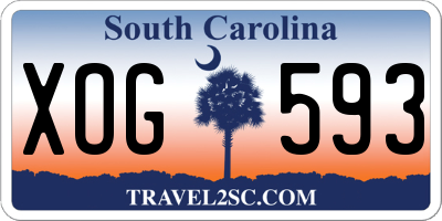 SC license plate XOG593