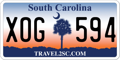 SC license plate XOG594