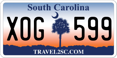 SC license plate XOG599