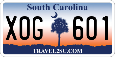 SC license plate XOG601