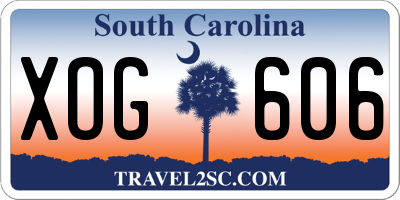 SC license plate XOG606